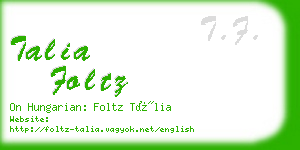 talia foltz business card